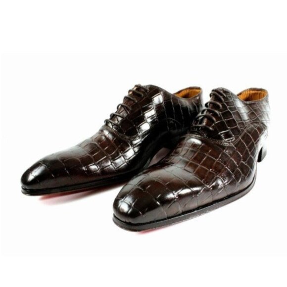 Victor Brown Crocodile Calfskin Oxford, Crocodile Printed Calfskin Oxford main image 7